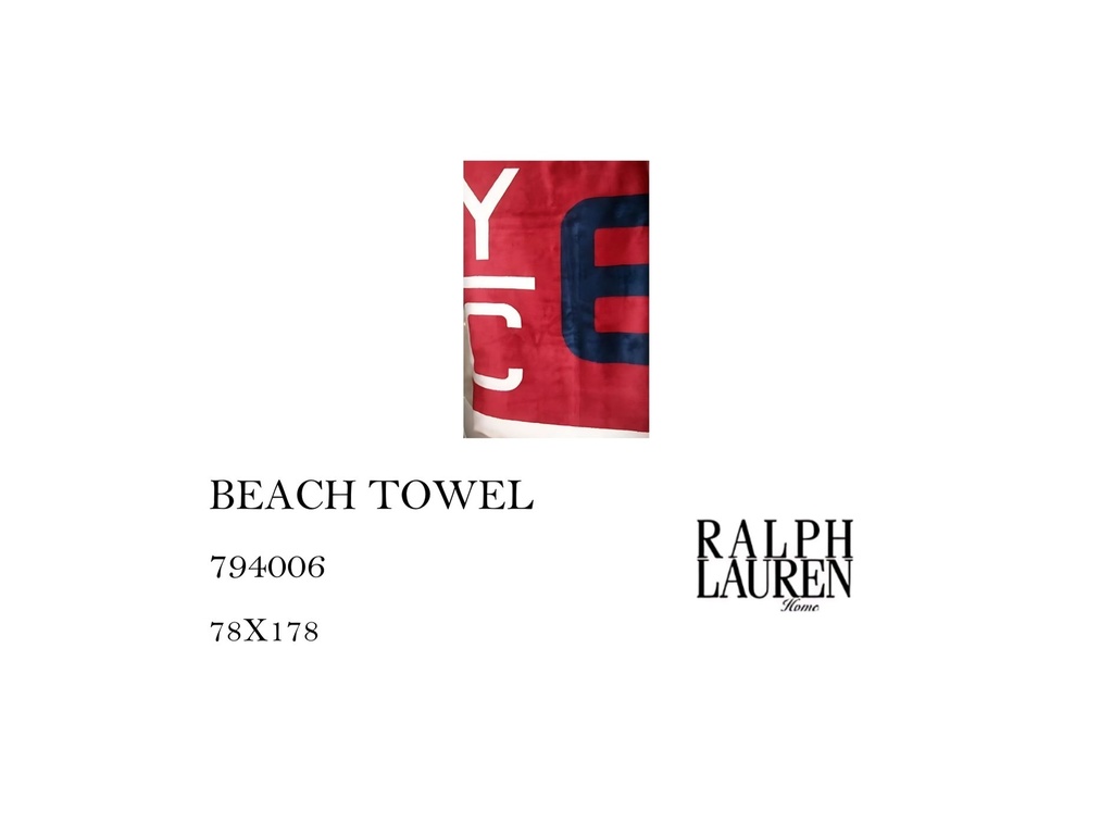 RL67 BEAH TOWEL MULTI AMERICAN FLAG