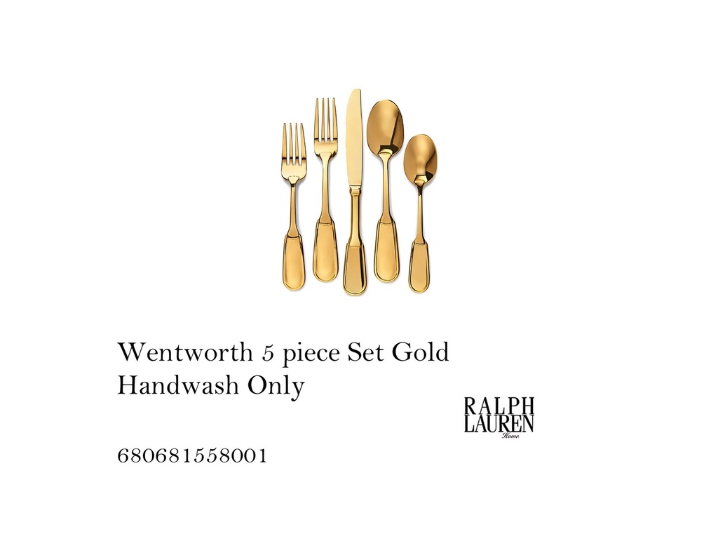 Wentworth 5 piece Set Gold Handwash Only