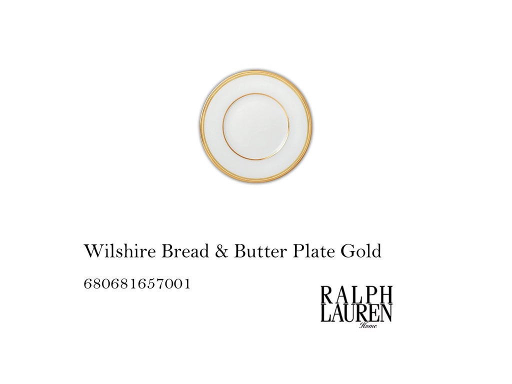 Wilshire Bread & Butter Plate Gold