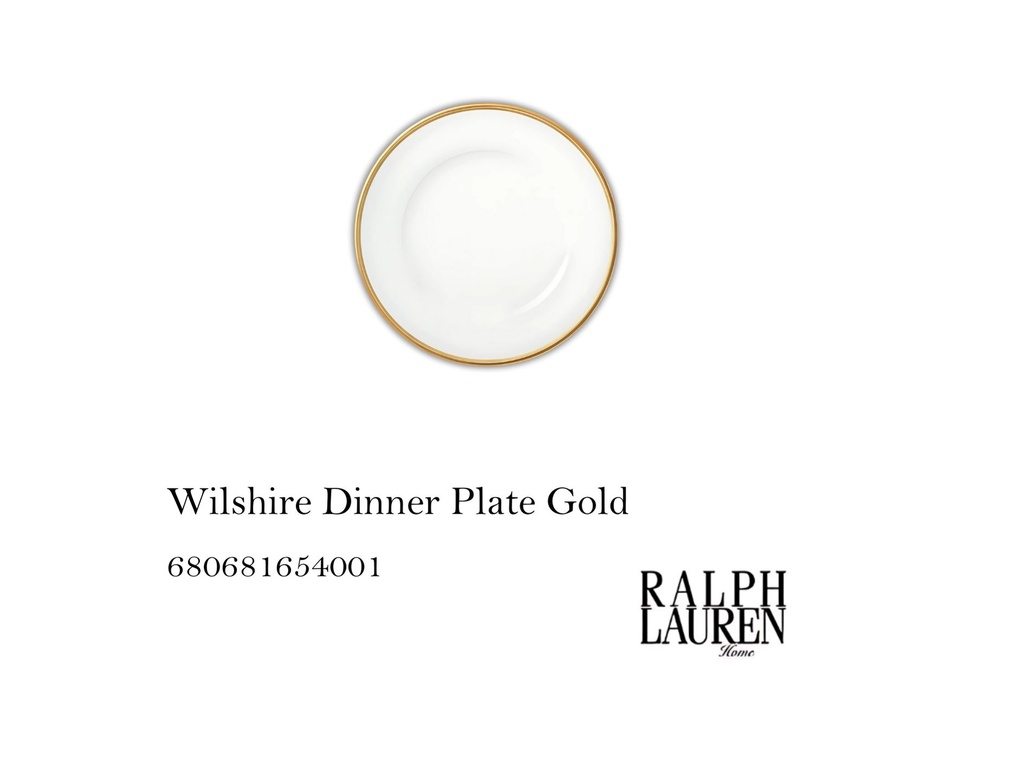 Wilshire Dinner Plate Gold