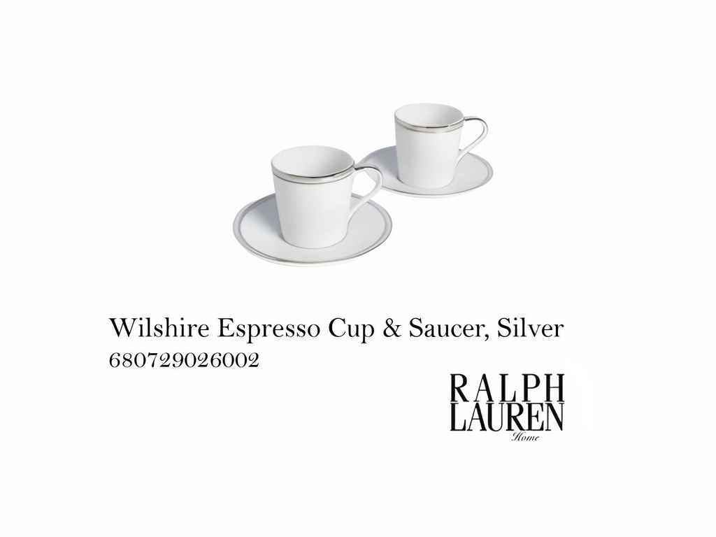 Wilshire Espresso Cup and Saucer, Pair, Platinum Pair