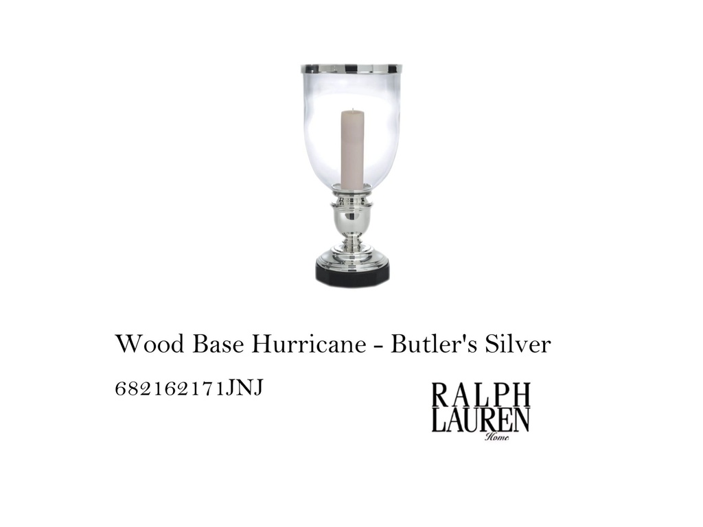 WOOD BASE HURRICANE - BUTLERS SILVER