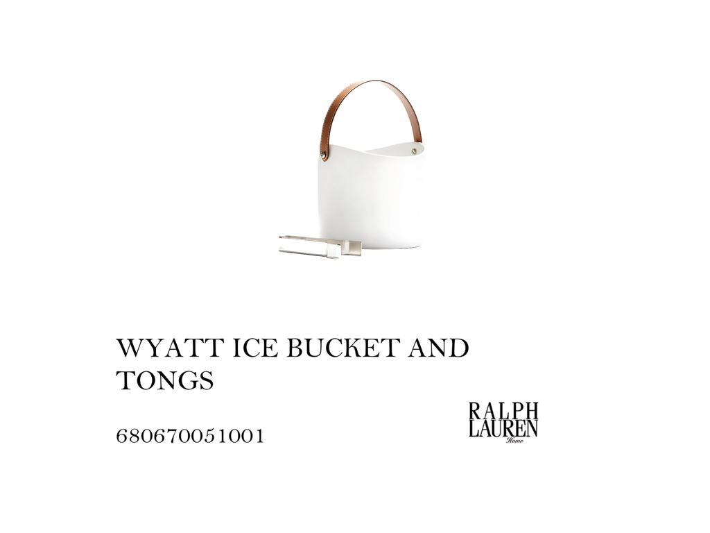 WYATT ICE BUCKET AND TONGS