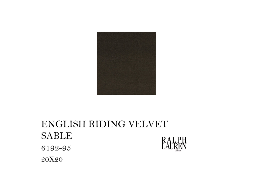 ENGLISH RIDING VELVET SABLE