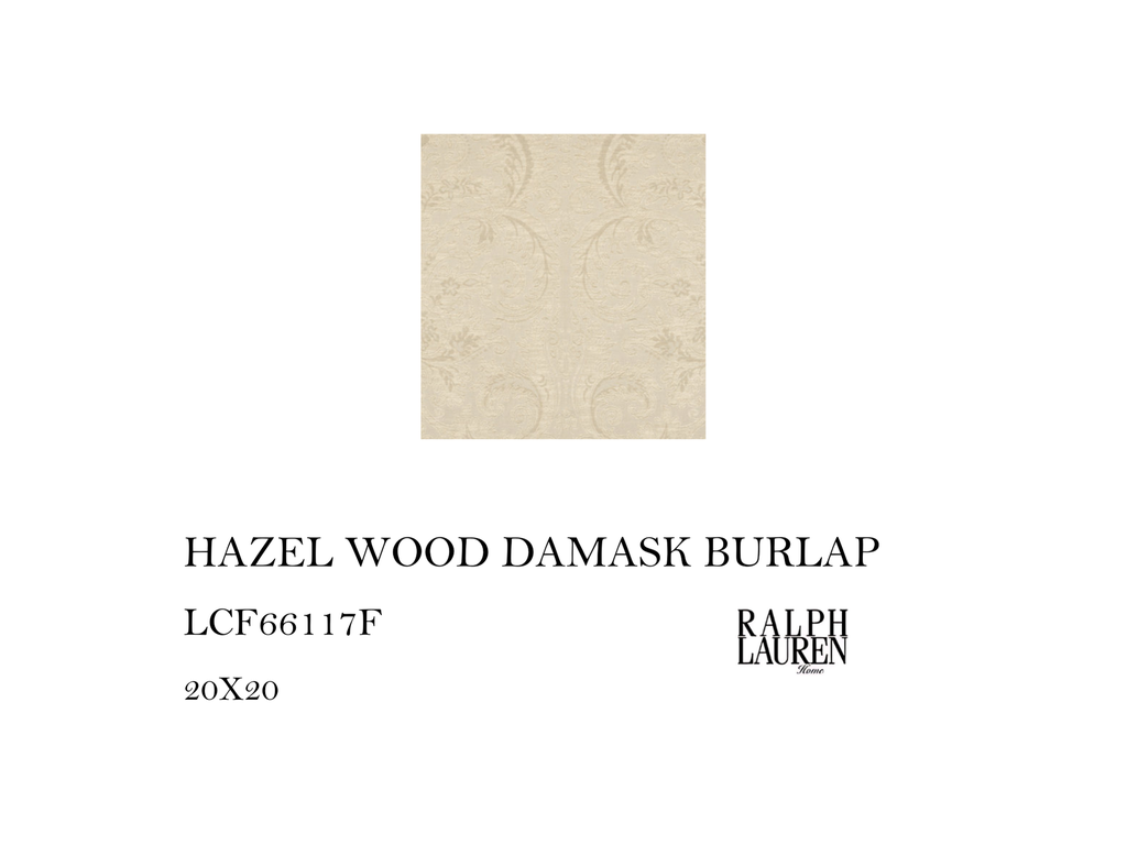HAZEL WOOD DAMASK BURLAP