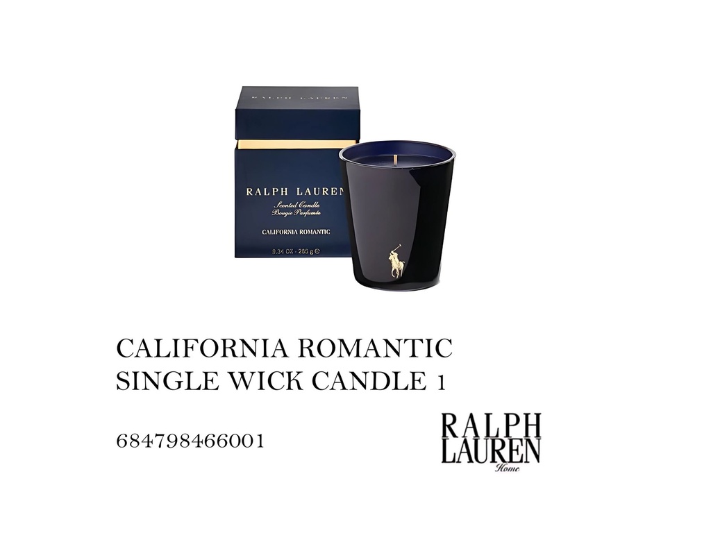 CALIFORNIA ROMANTIC SINGLE WICK CANDLE 1