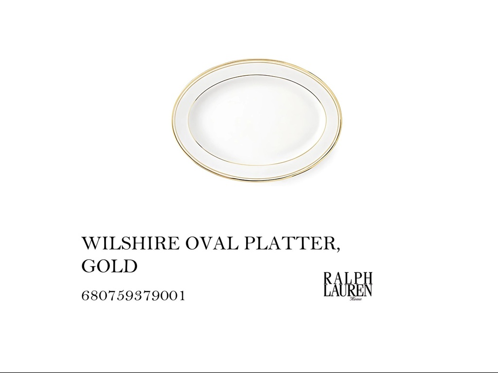 WILSHIRE OVAL PLATTER, GOLD