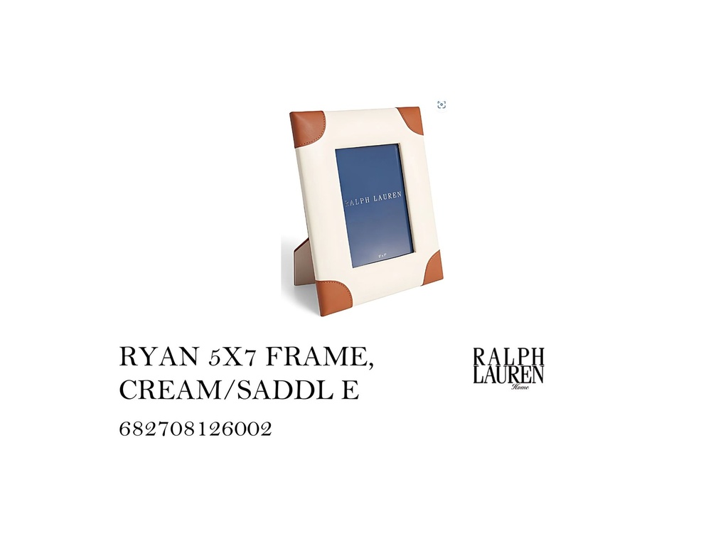 RYAN 5X7 FRAME, CREAM/SADDLE