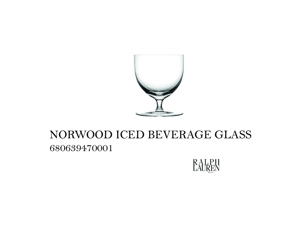 NORWOOD ICED BEVERAGE GLASS