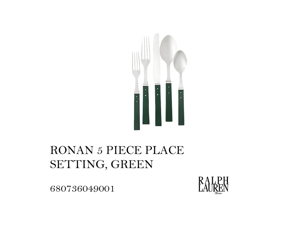 RONAN 5 PIECE PLACE SETTING, GREEN