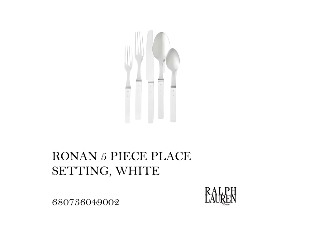 RONAN 5 PIECE PLACE SETTING, WHITE