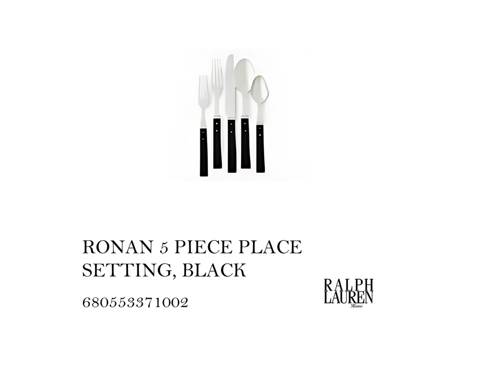 RONAN 5 PIECE PLACE SETTING, BLACK