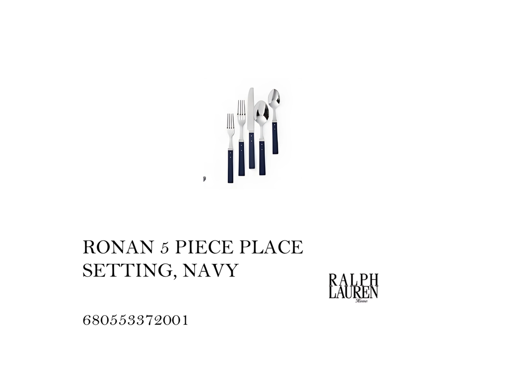 RONAN 5 PIECE PLACE SETTING, NAVY