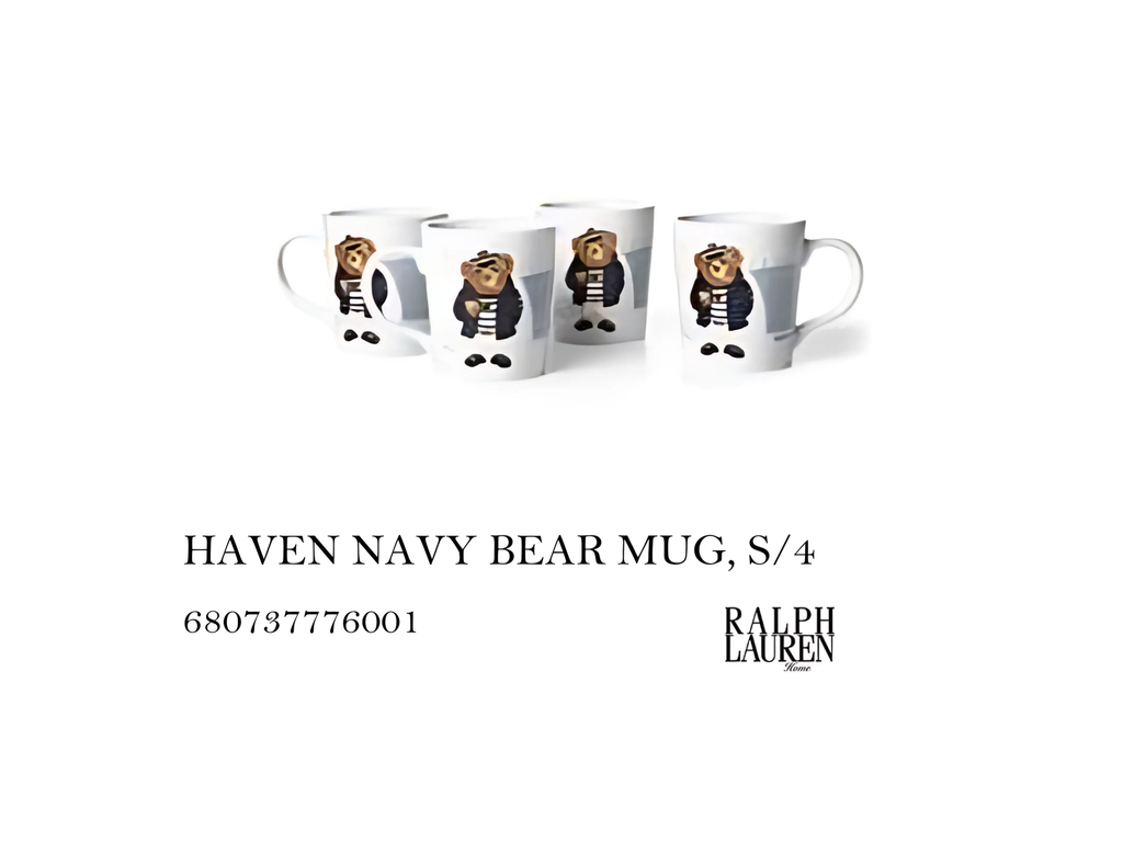 HAVEN NAVY BEAR MUG, S/4