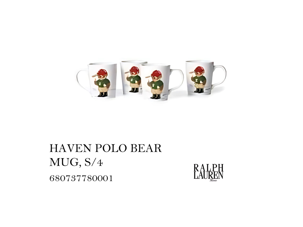 HAVEN POLO BEAR MUG, S/4