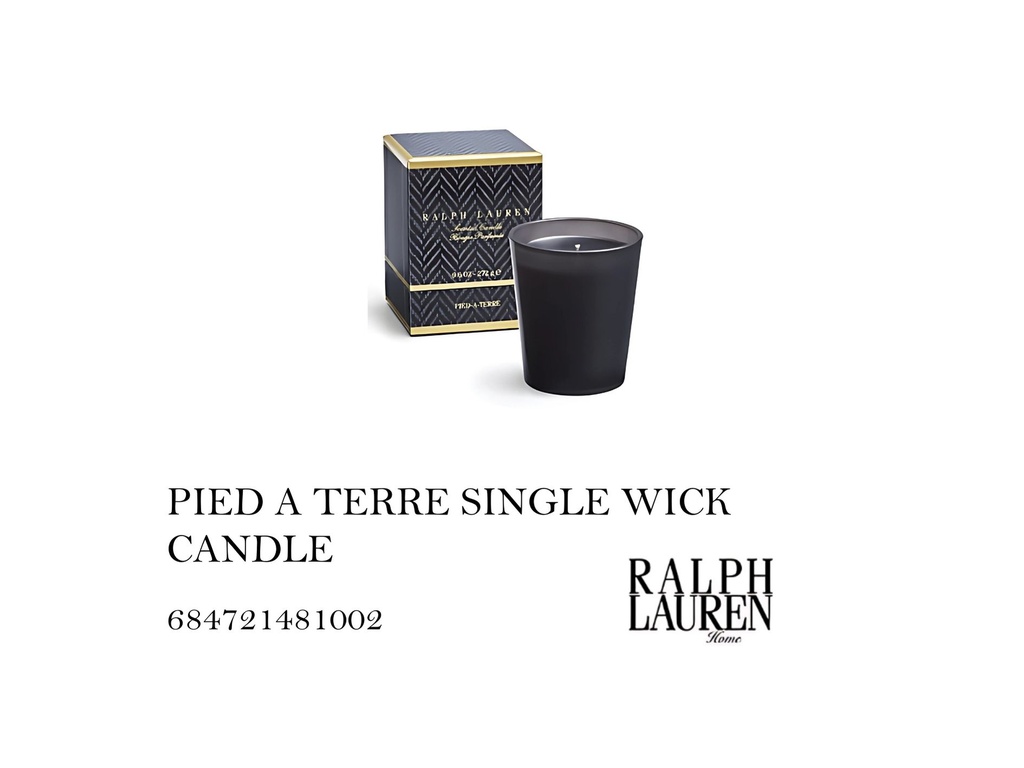 PIED A TERRE SINGLE WICK CANDLE