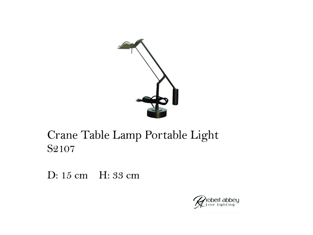 CRANE TABLE LAMP PORTABLE LIGHT