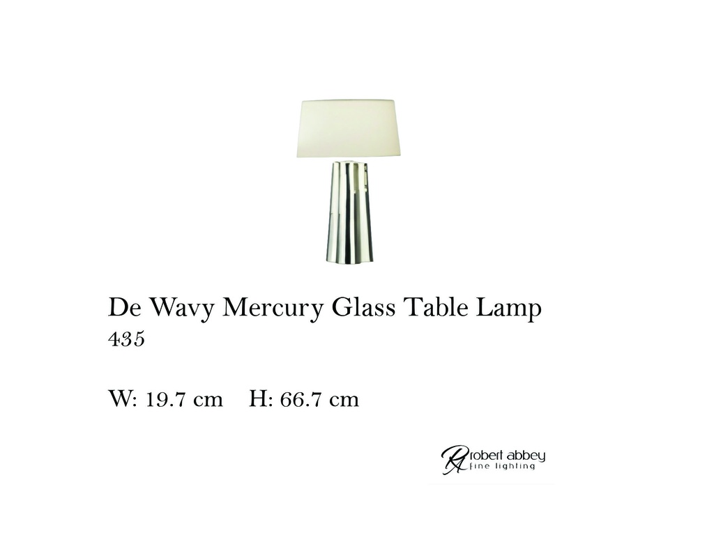 DE WAVY MERCURY GLASS TABLE LAMP