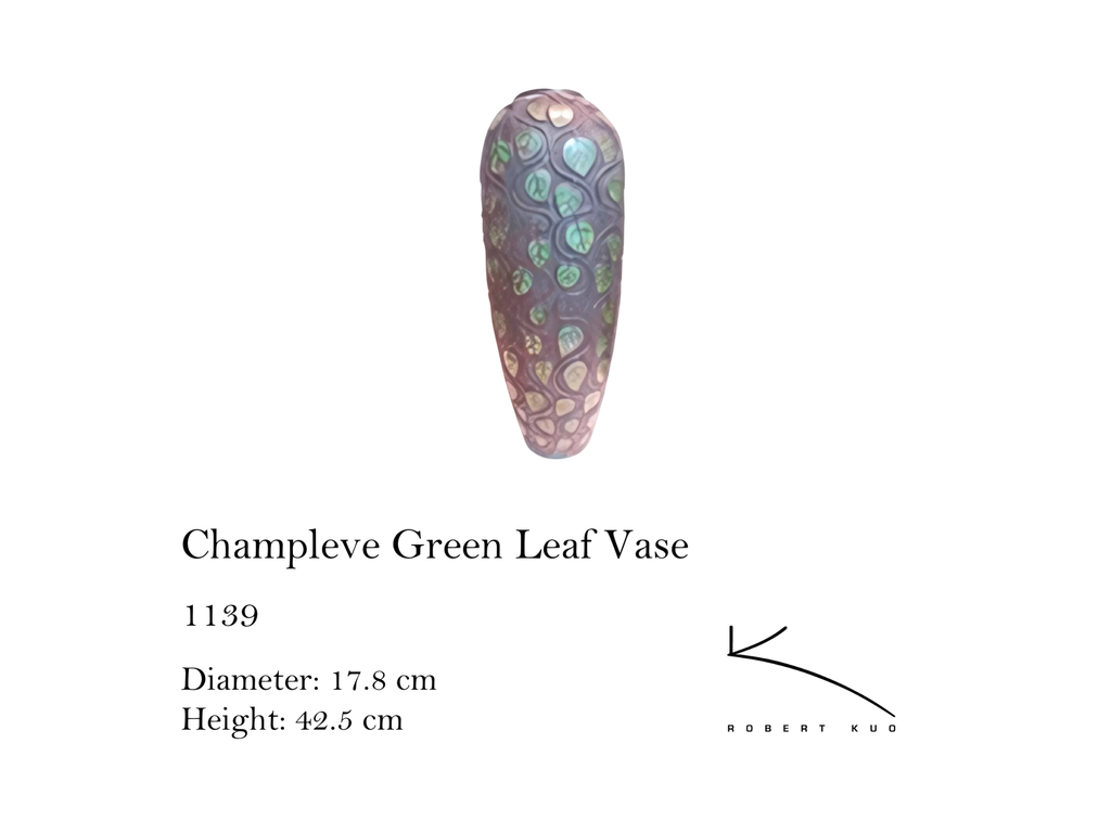 CHAPLAVE GREEN LEAF VASE
