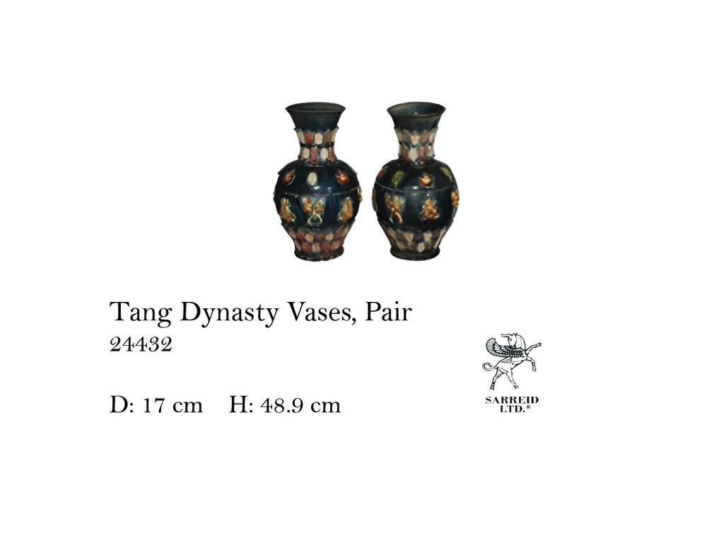 TANG DYNASTY VASES, PAIR