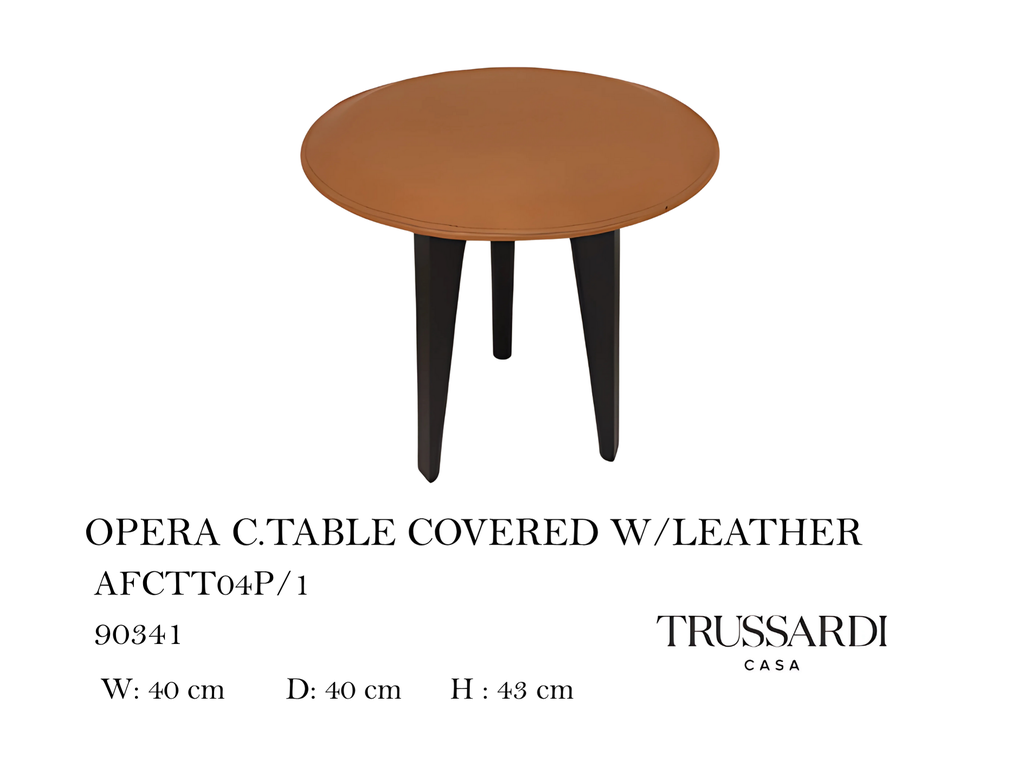 OPERA C.TABLE COVERED W/LEATHER