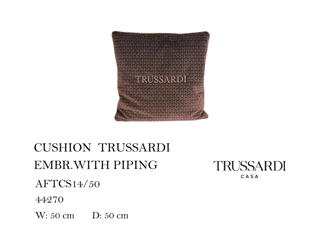 CUSHION TRUSSARDI EMBR.WITH PIPING