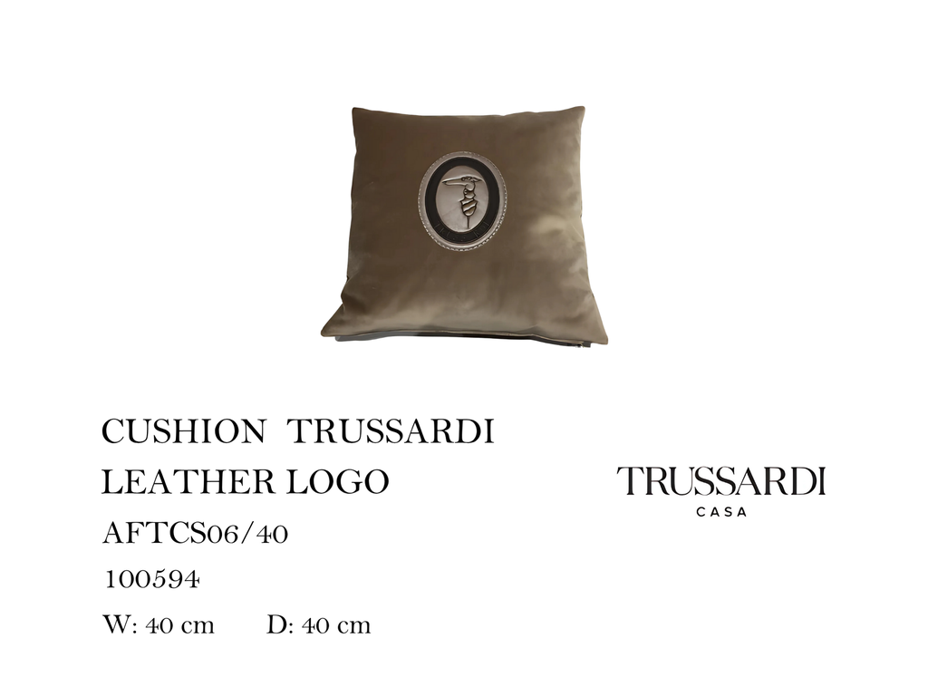 CUSHION TRUSSARDI LEATHER LOGO