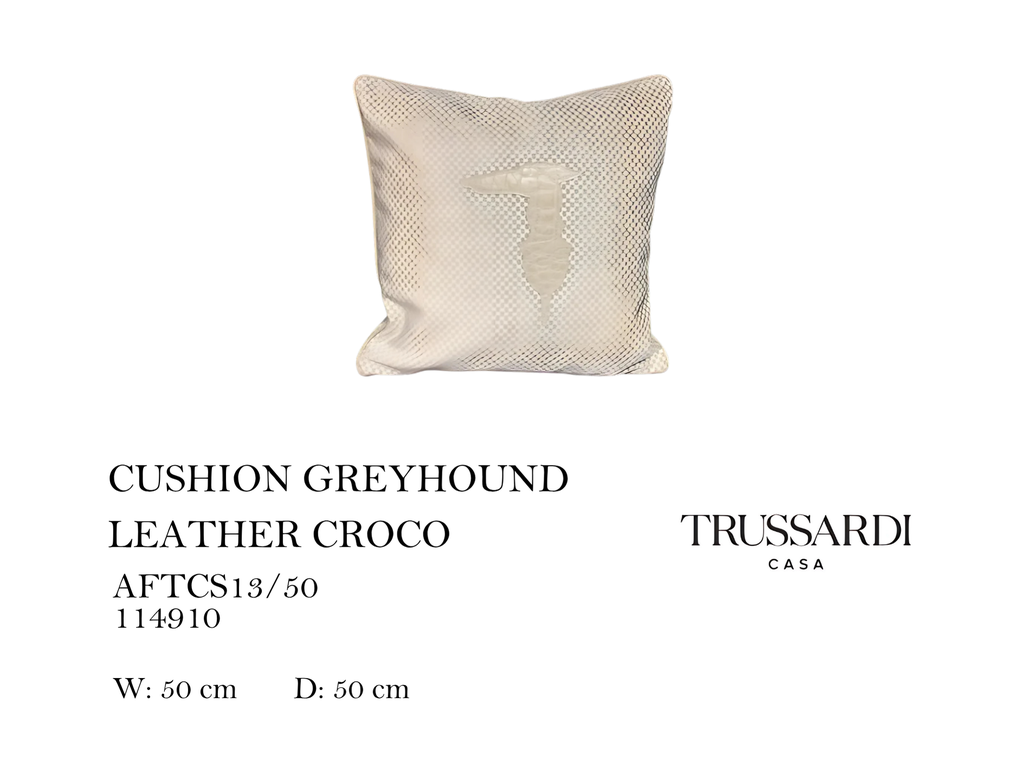 CUSHION GREYHOUND LEATHER CROCO