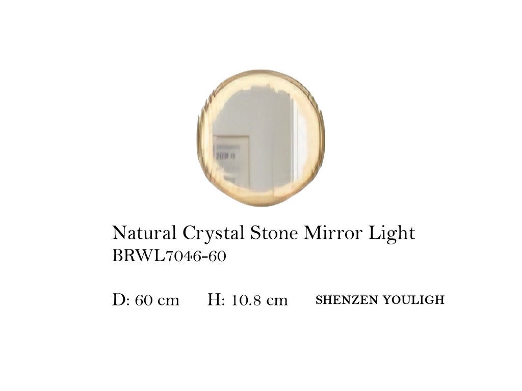 Natural Crystal Stone Mirror Light
