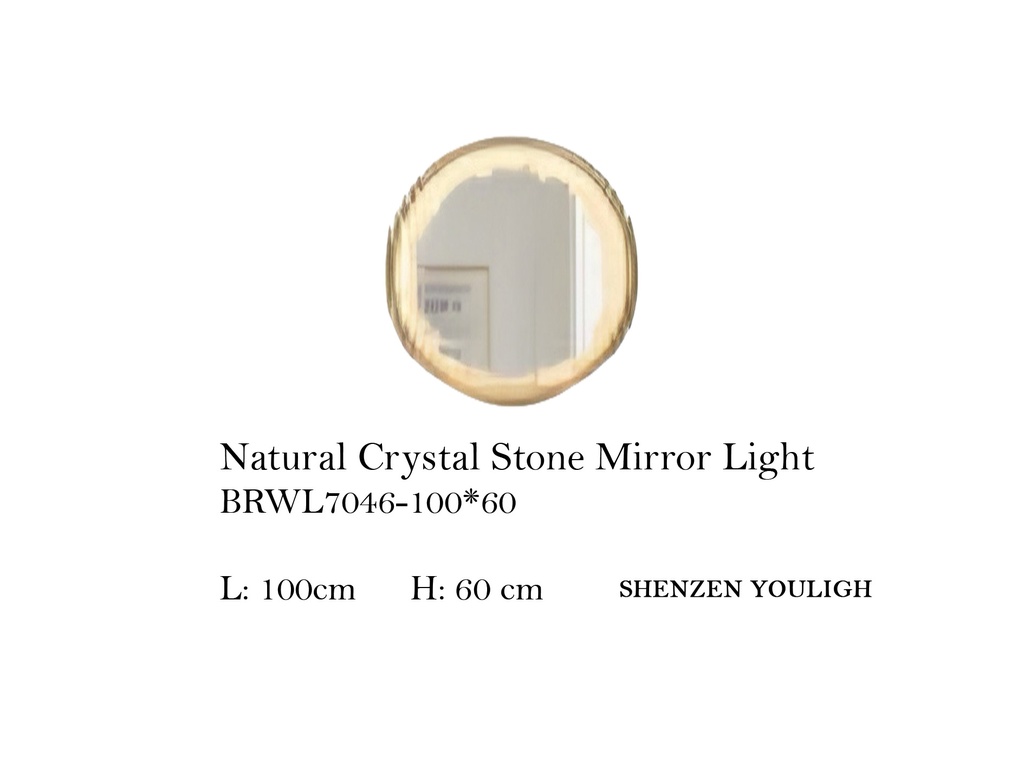 Natural Crystal Stone Mirror Light