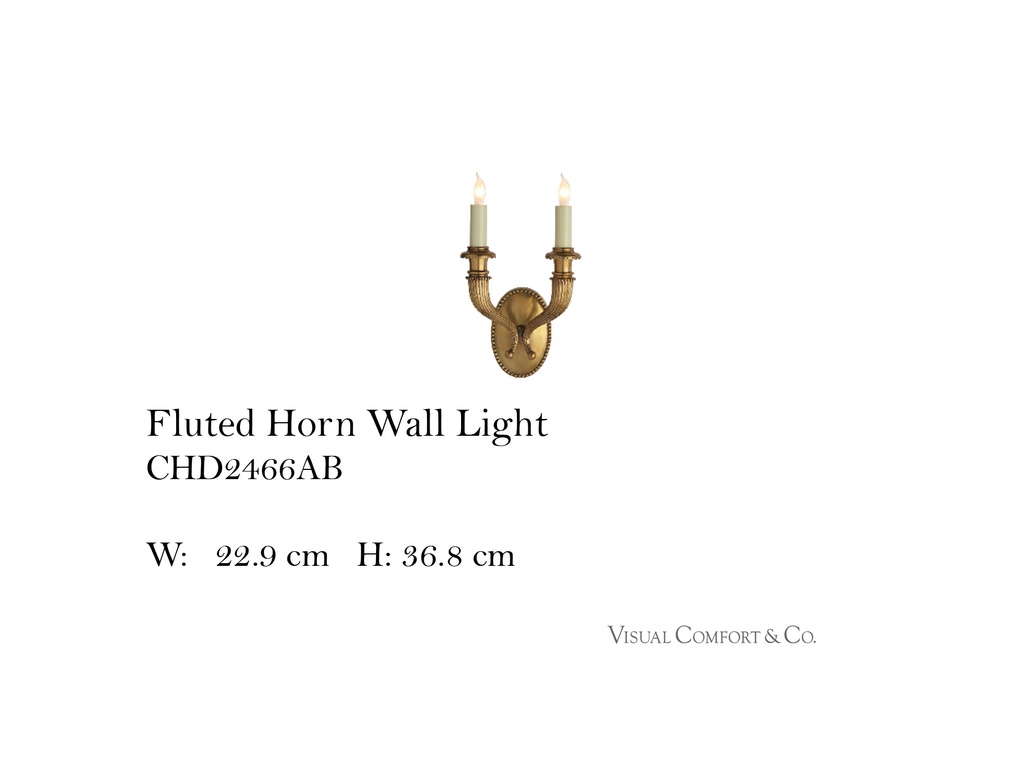 FLUTED HORN WALL LIGHT