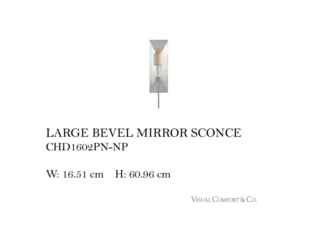 LARGE BEVEL MIRROR SCONCE