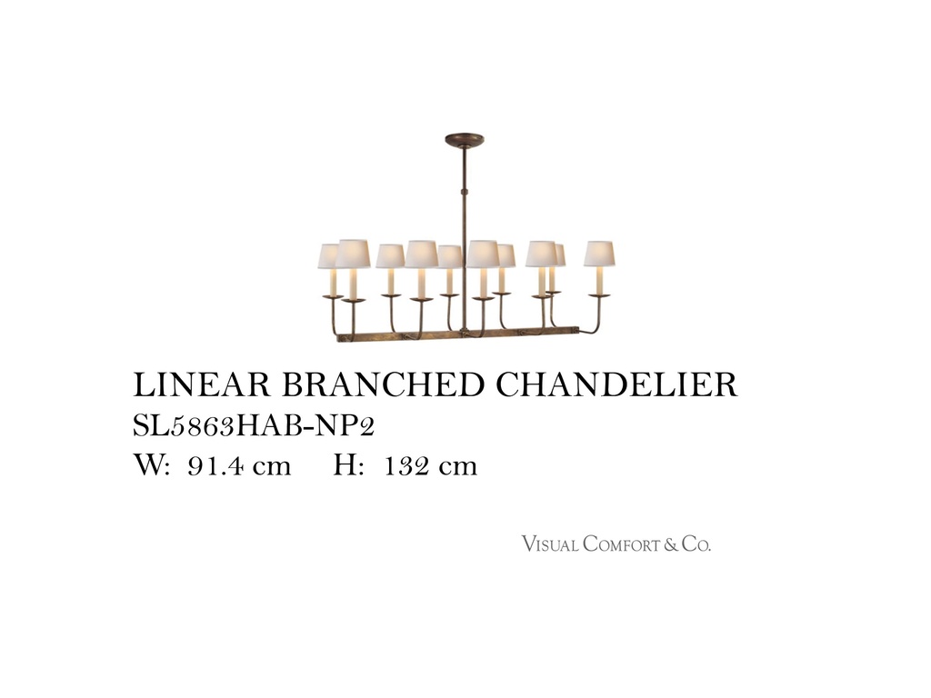 LINEAR BRANCHED CHANDELIER