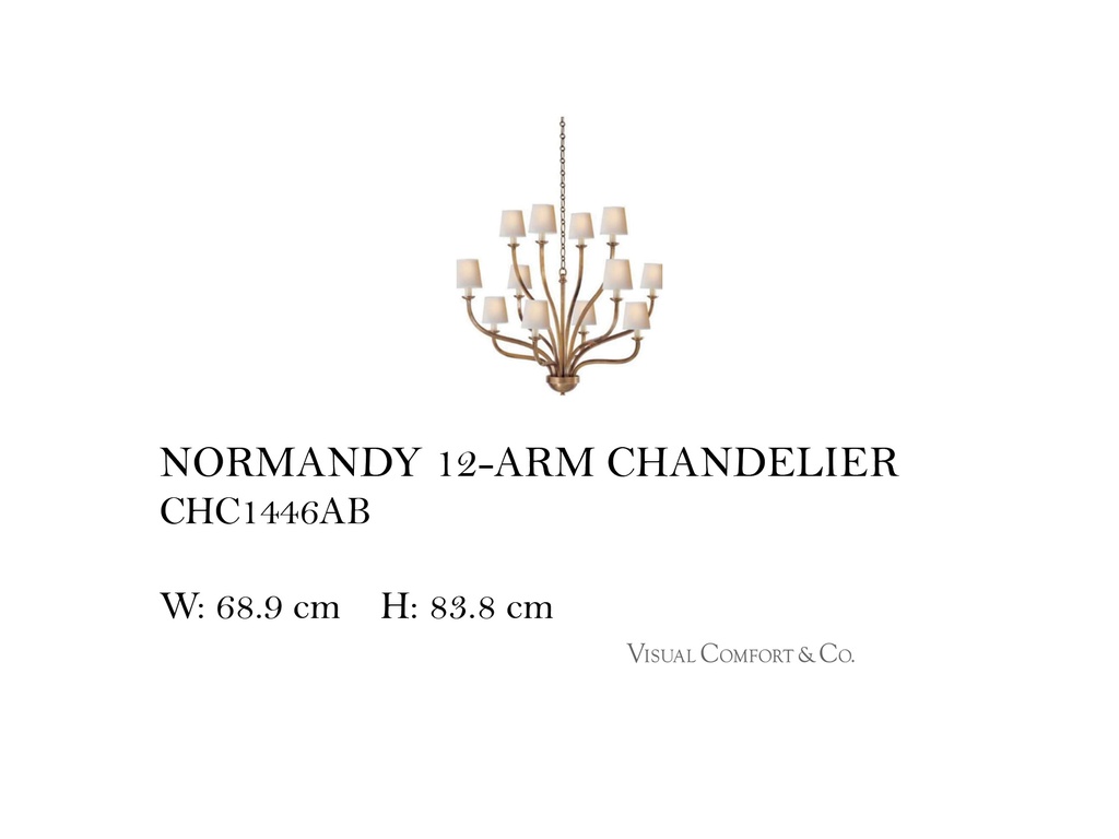 NORMANDY 12-ARM CHANDELIER