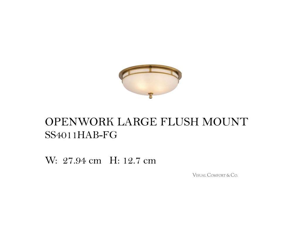 OPENWORK LARGE FLUSH MOUNT