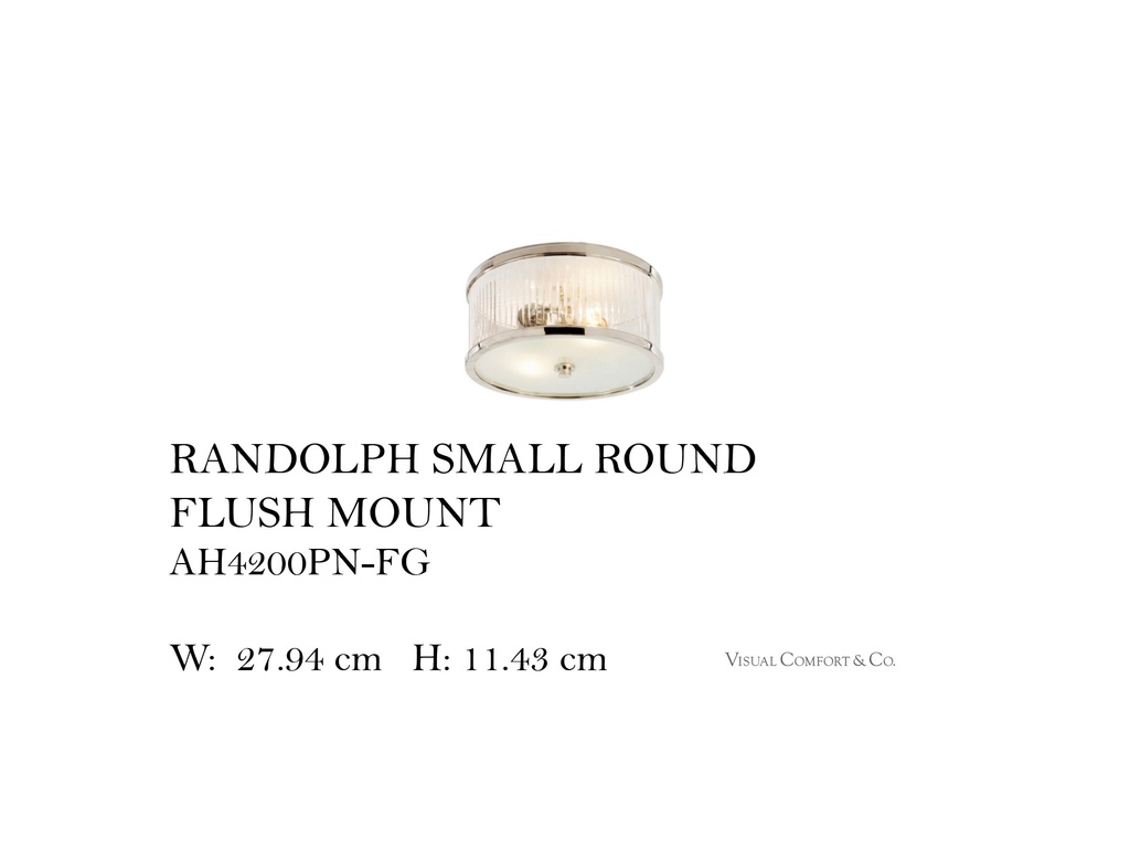 RANDOLPH SMALL ROUND FLUSH MOUNT
