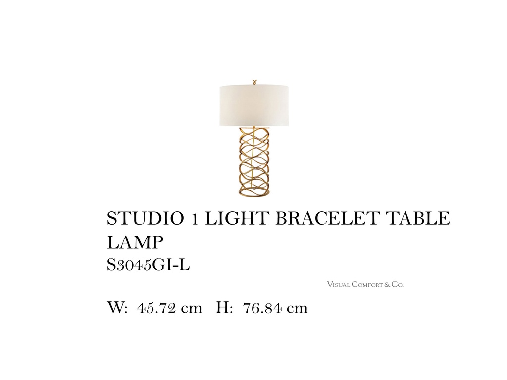 STUDIO 1 LIGHT BRACELET TABLE LAMP