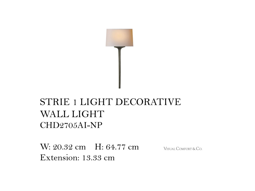 STRIE 1 LIGHT DECORATIVE WALL LIGHT