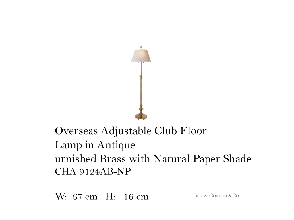 Overseas Adjustable Club Tray Floor Lamp (NP)