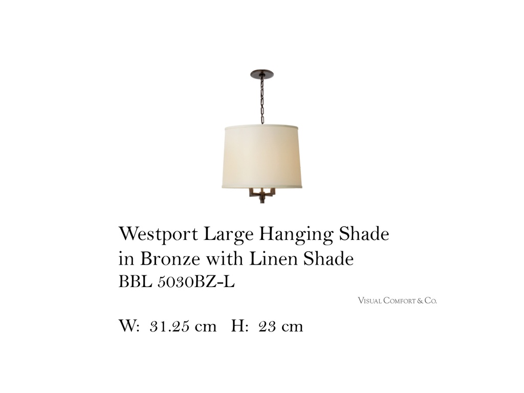 WESTPORT LARGE HANGING SHADE - BRONZ