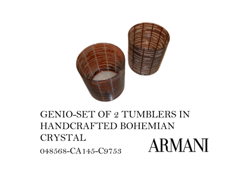 [MHT-002373] GENIO-SET OF 2 TUMBLERS IN HANDCRAFTED BOHEMIAN CRYSTAL