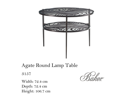 [MHT-001255] AGATE ROUND LAMP TABLE
