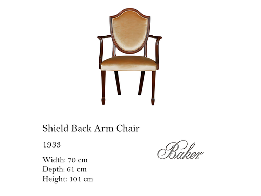[MHT-003417] SHIELD BACK ARM CHAIR