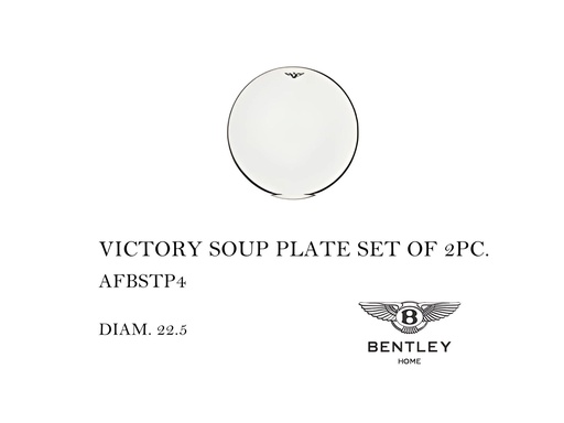 [MHT-000600] VICTORY SOUP PLATE SET OF 2PC.