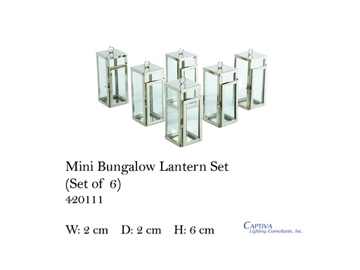 [MHT-002842] MINI BUNGALOW LANTERN SET (SET OF 6)