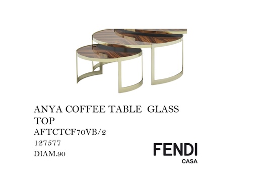 [MHT-000031] ANYA COFFEE TABLE GLASS TOP