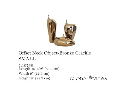 [MHT-004251] Offset Neck Object-Bronze Crackle-SM