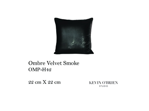 [MHT-002968] OMBRE VELVET PILLOW (SMOKE)
