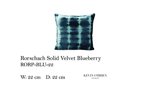 [MHT-003318] RORSCHARMANI CASAH VELVET PILLOW (BLUEBERRY)