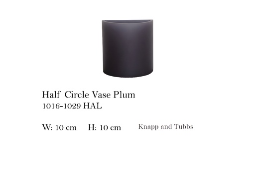 [MHT-002437] HALF CIRCLE VASE PLUM